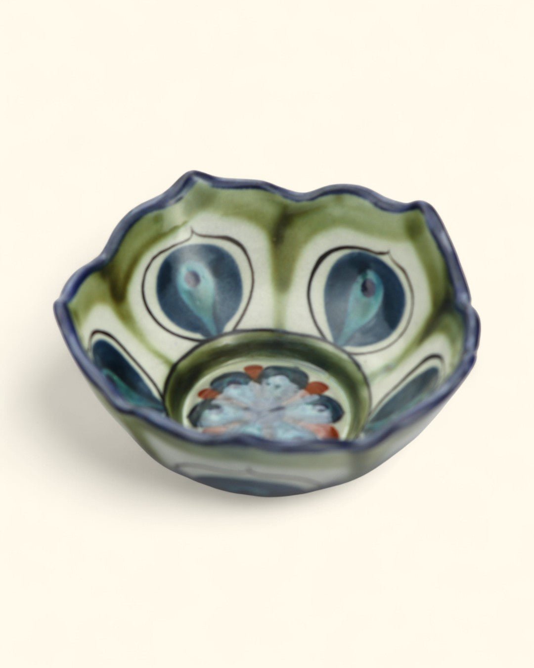 Hand - Painted Lotus Ceramic Bowl Set – Versatile Food - Safe or Decorative Dishes (Set of 2) - Bowls