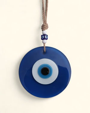 Handmade Murano Glass Evil Eye Wall Ornament - Wall Hanging Dark Blue