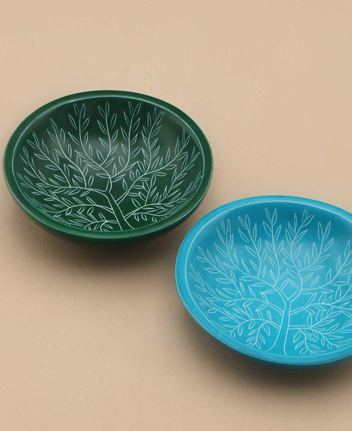 Handmade Small Tree of Life Bowl / Dish - Green