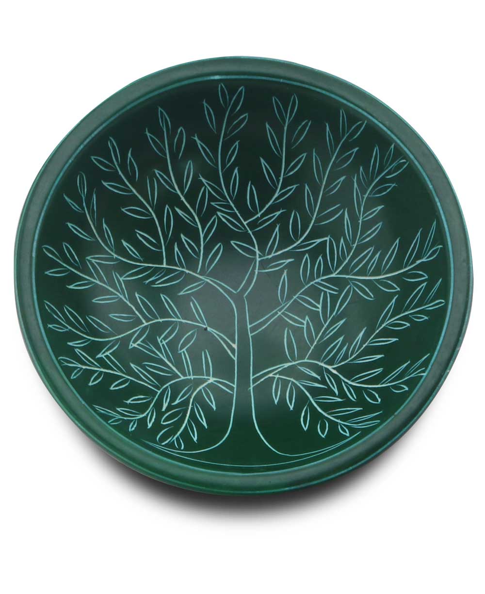 Handmade Small Tree of Life Bowl / Dish - Green