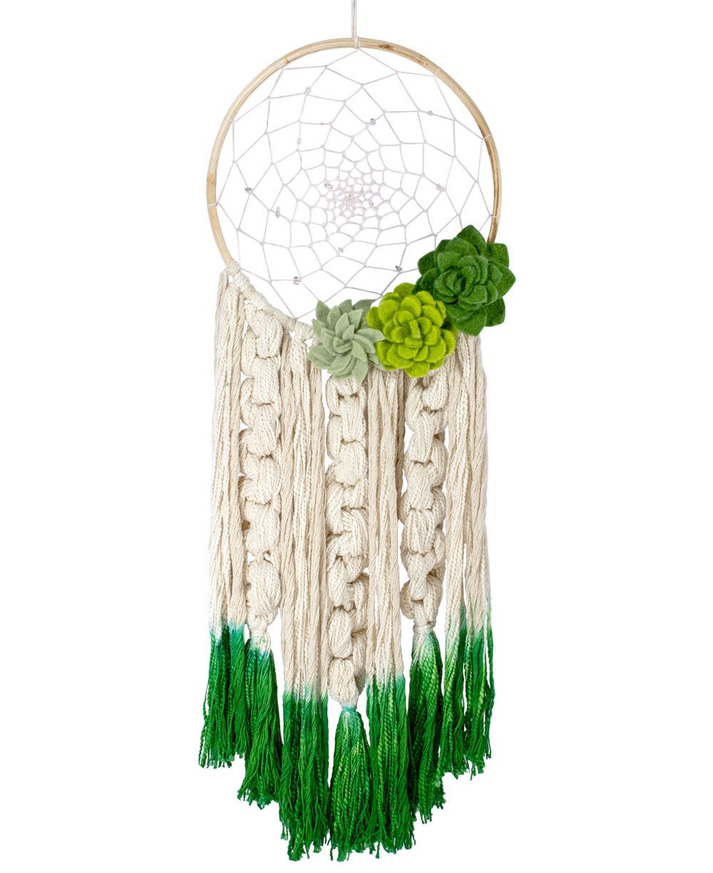 Handmade Succulent Design Mandala Wall Hanging - Wall Art