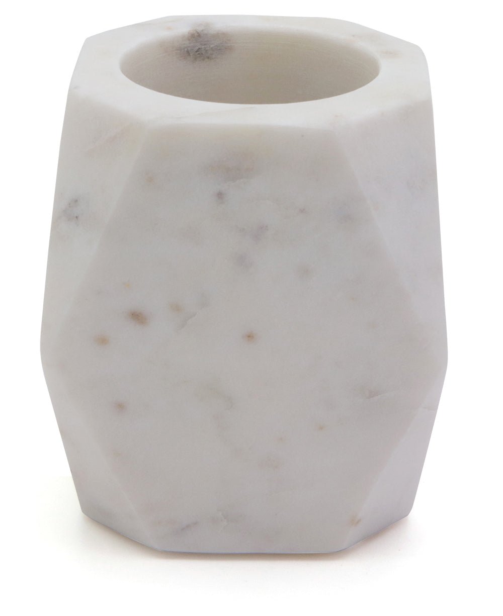 Handmade White Marble Vase / Planter - Decor