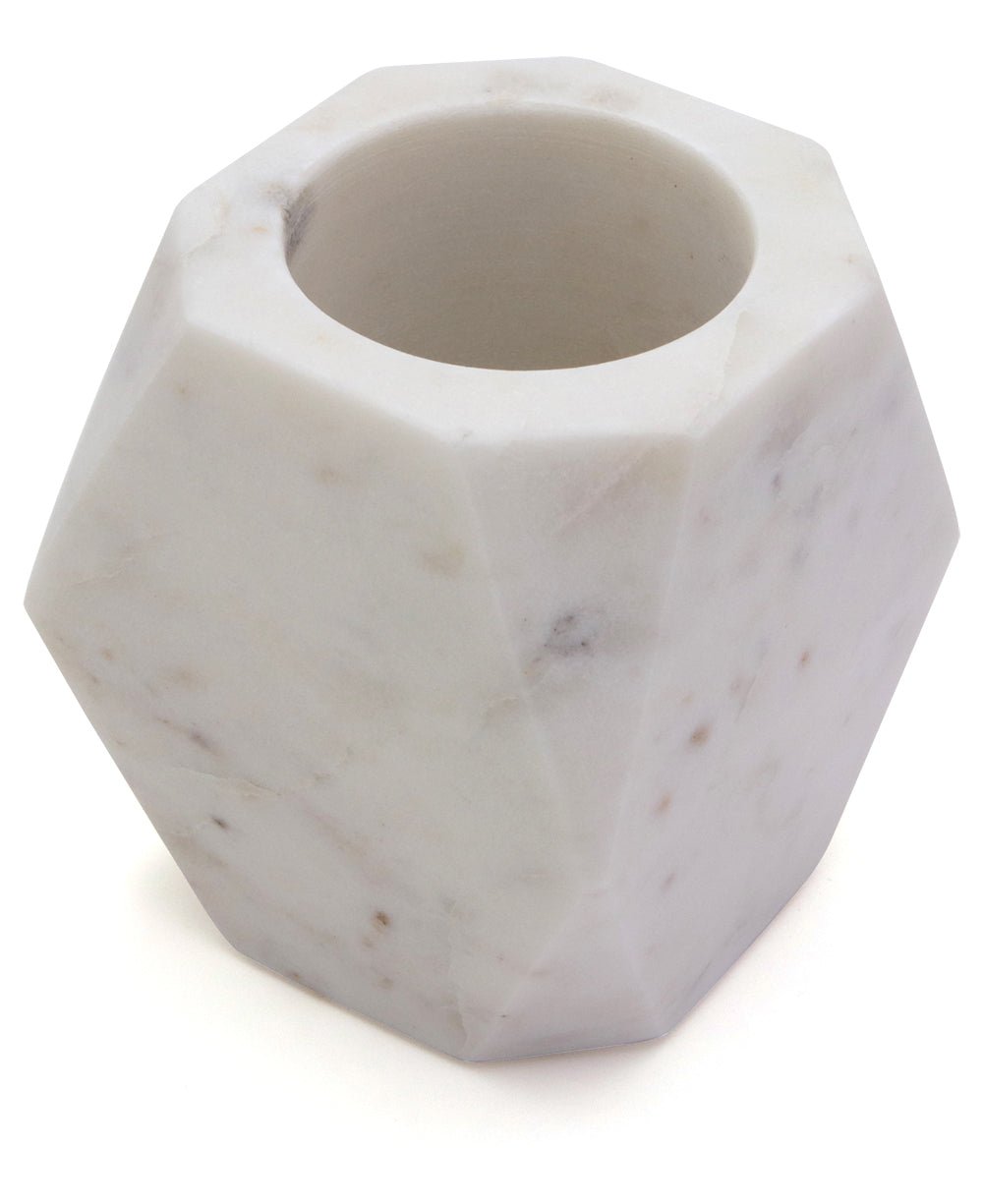 Handmade White Marble Vase / Planter - Decor