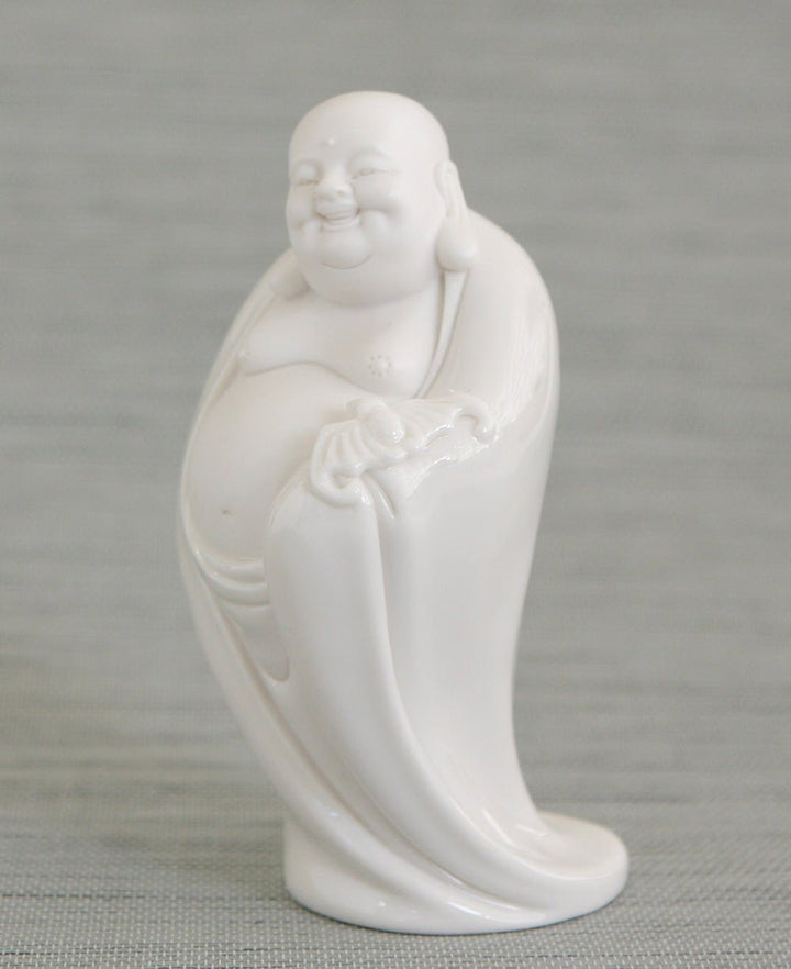 Happy Buddha White Porcelain Statue - Statues