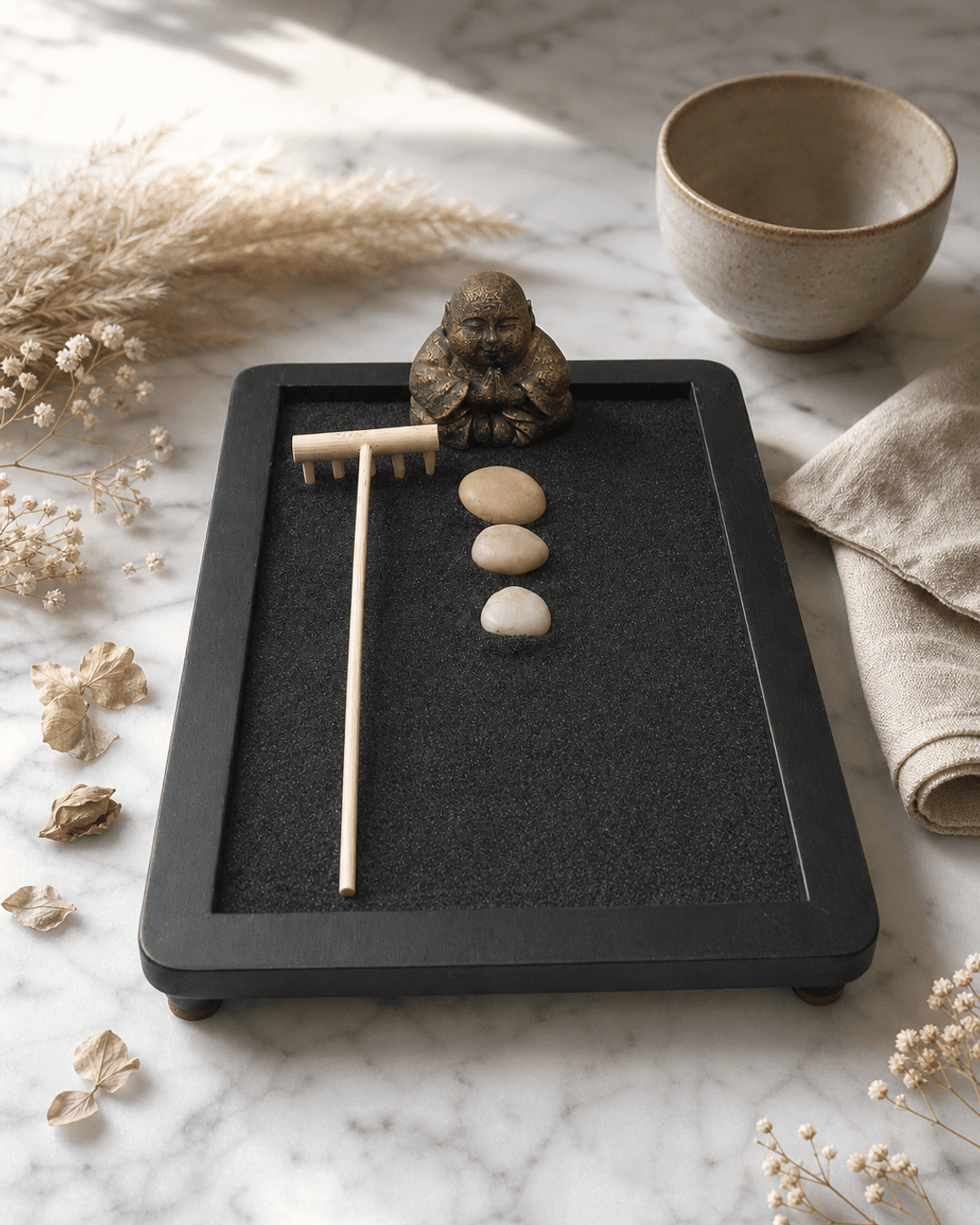 Happy Buddha Zen Garden with Grey Sand – Buddha Groove Happy Buddha Zen Garden with Grey Sand – Buddha Groove