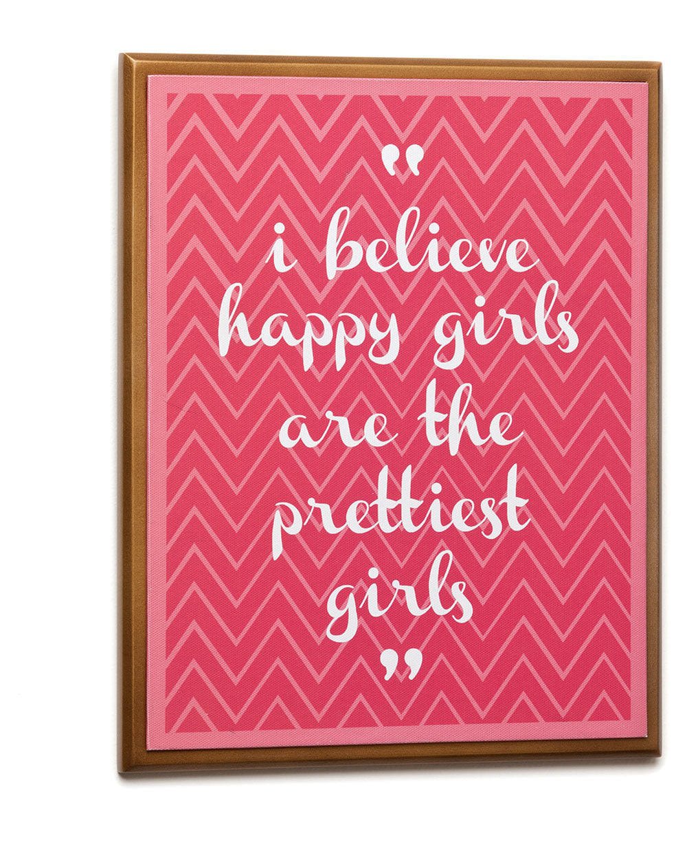 Happy Girls Are The Prettiest Girls Wall Art - Home