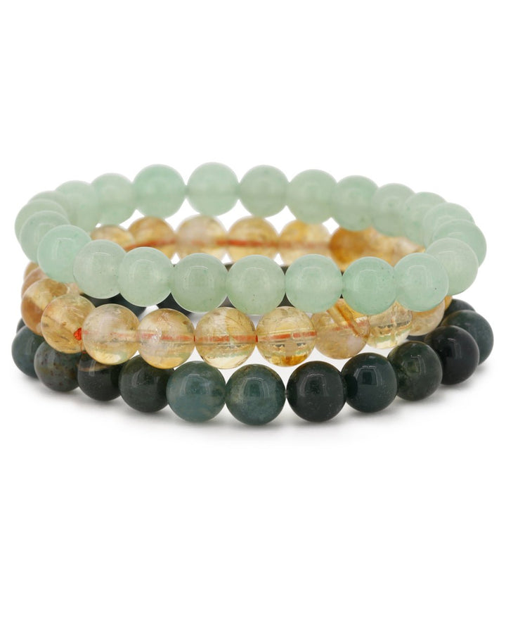 Healing Gemstone Bracelet Set for Abundance - Bracelets