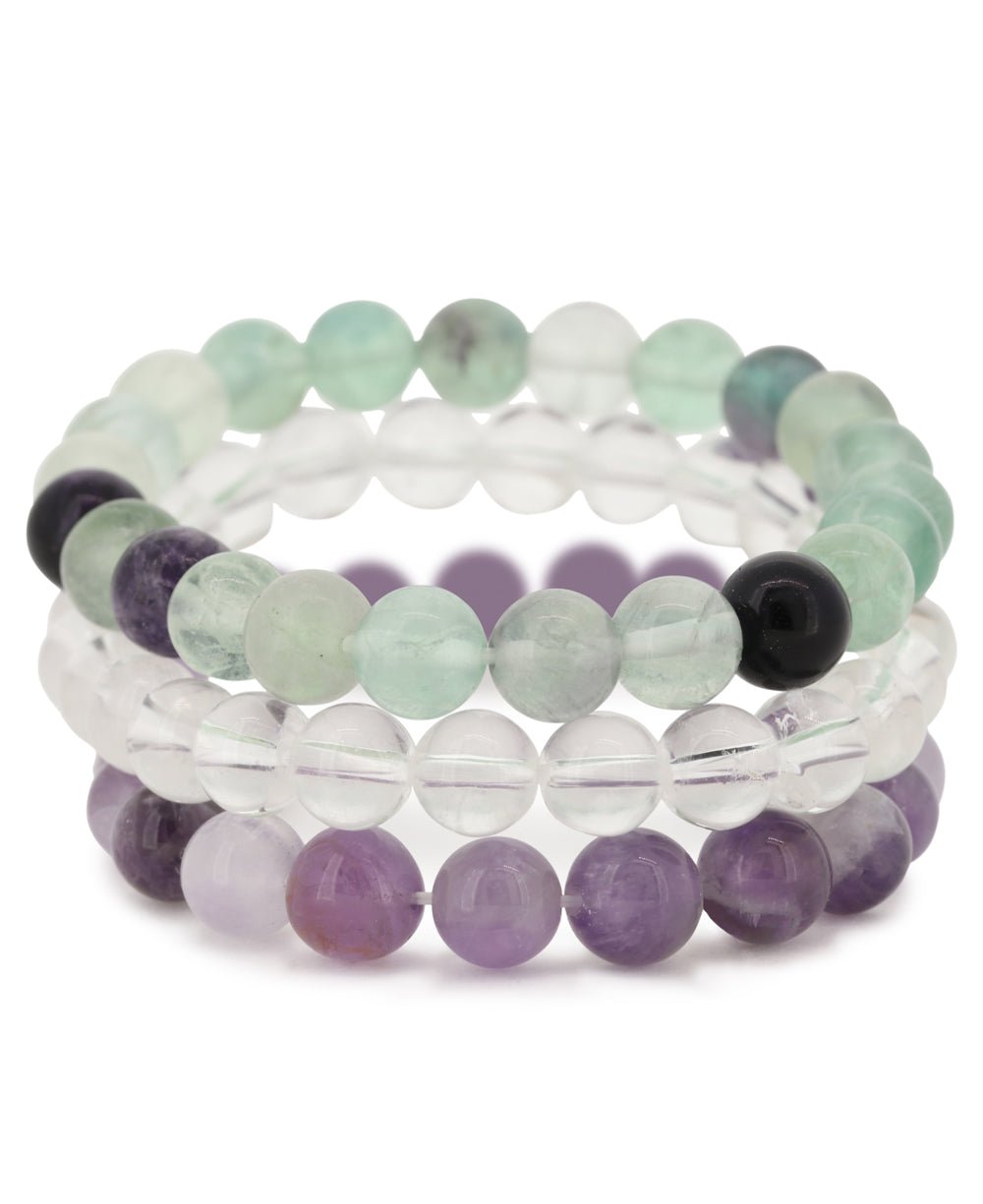 Healing Gemstone Bracelet Set for Spirituality - Bracelets