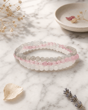 Healing Gemstone Goddess Energy Bracelets, Set of 3 - Bracelets