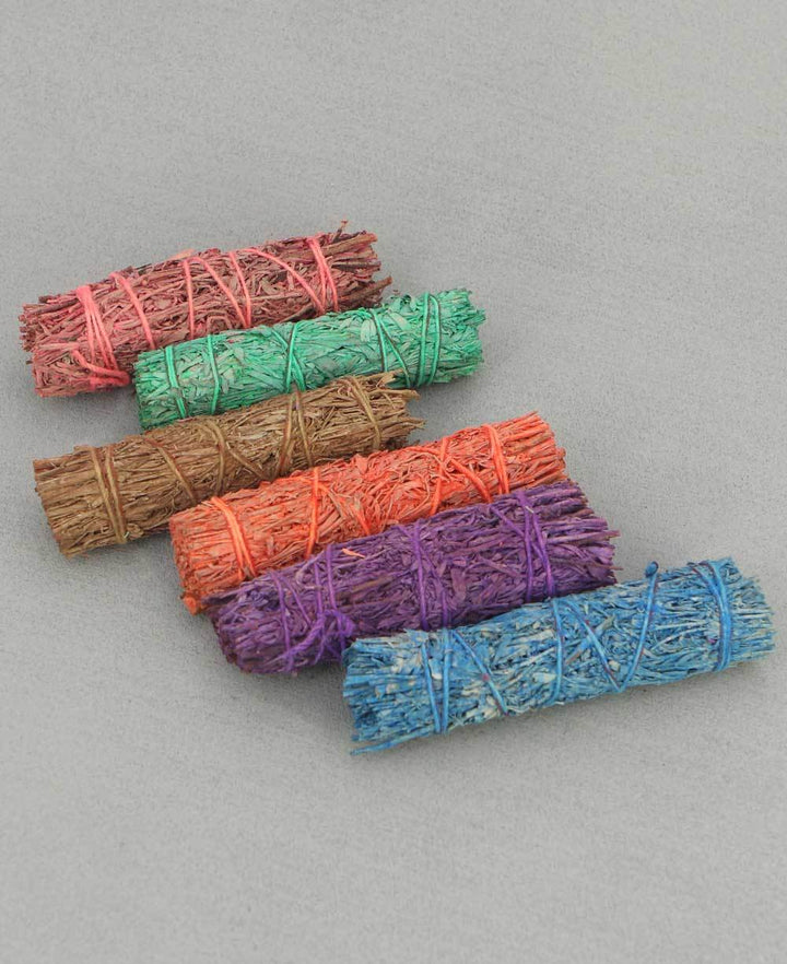 Herbs Infused Aromatic Smudging Sage Set of 6 Bundles - Incense