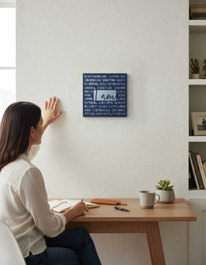 I am… Affirmation Black and Silver Wall Hanging - Posters, Prints, & Visual Artwork