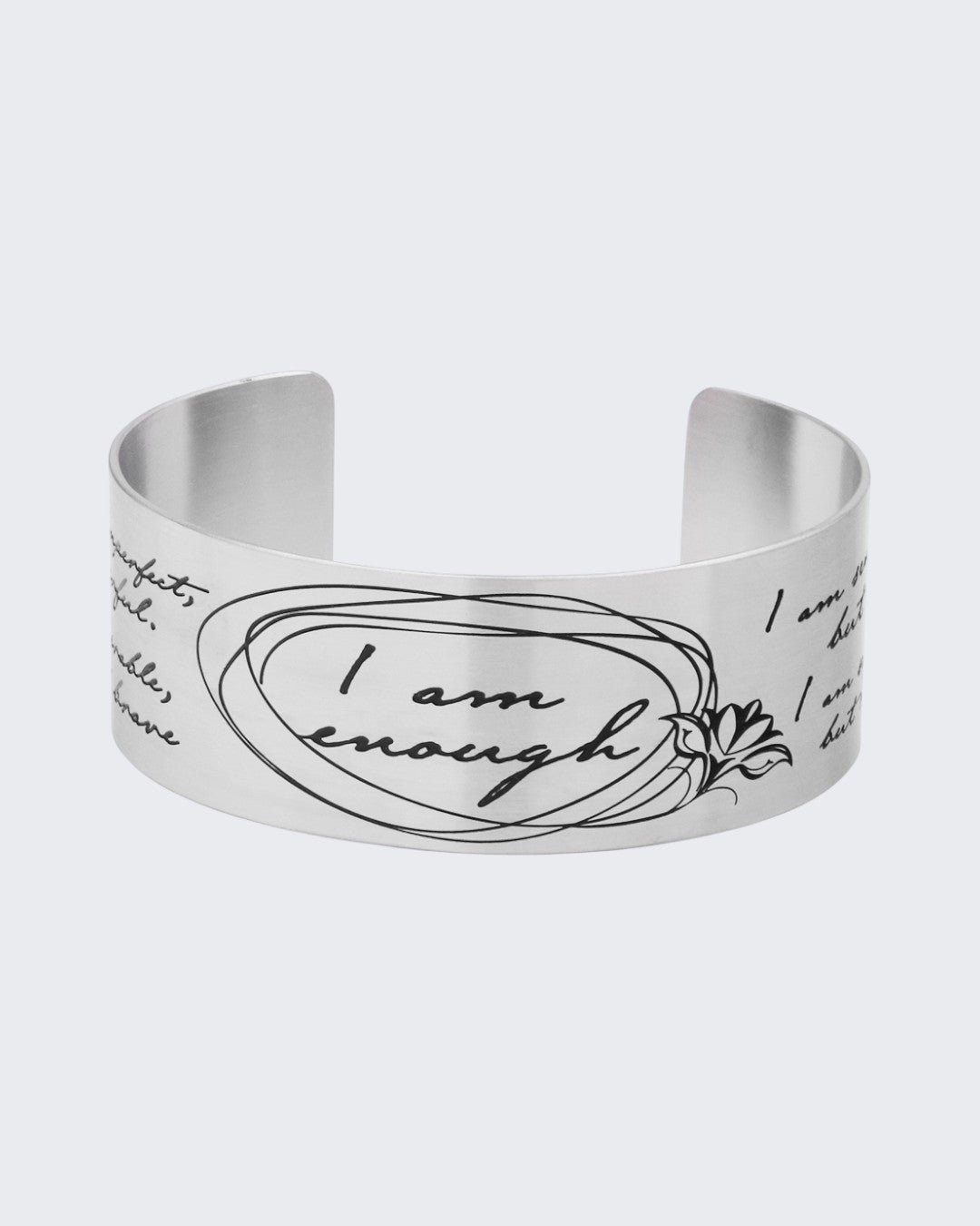 I Am Enough Wide Cuff Bracelet - Bracelets