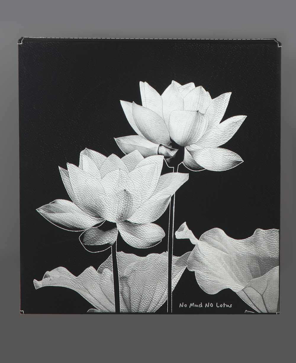 Iridescent Lotus Print on Vegan Leather Wall Art - Posters, Prints, & Visual Artwork