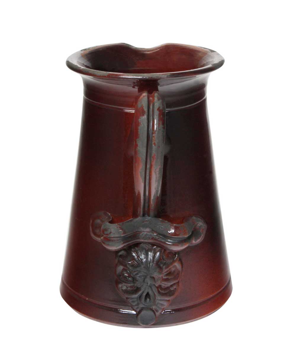 Italian Red Rustic Flower Jug Vase - Vase