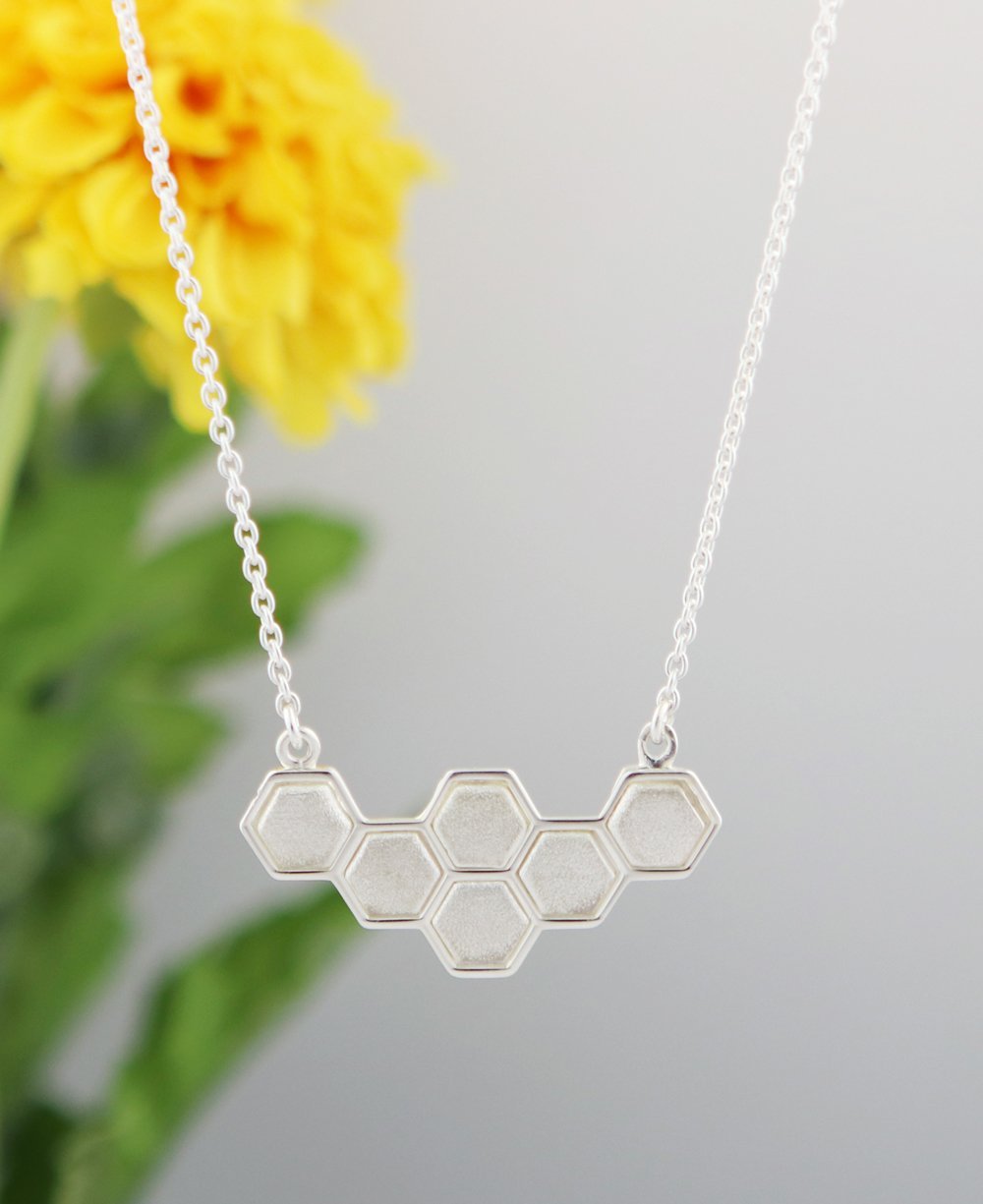 Just Bee Honeycomb Necklace - Necklaces