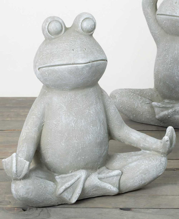 Karma Frog Yoga Statues, Sold Individually Or Set - Sculptures & Statues Meditating Pose