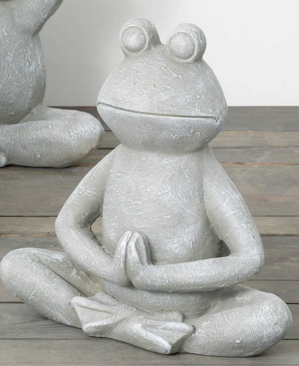 Karma Frog Yoga Statues, Sold Individually Or Set - Sculptures & Statues Praying Pose