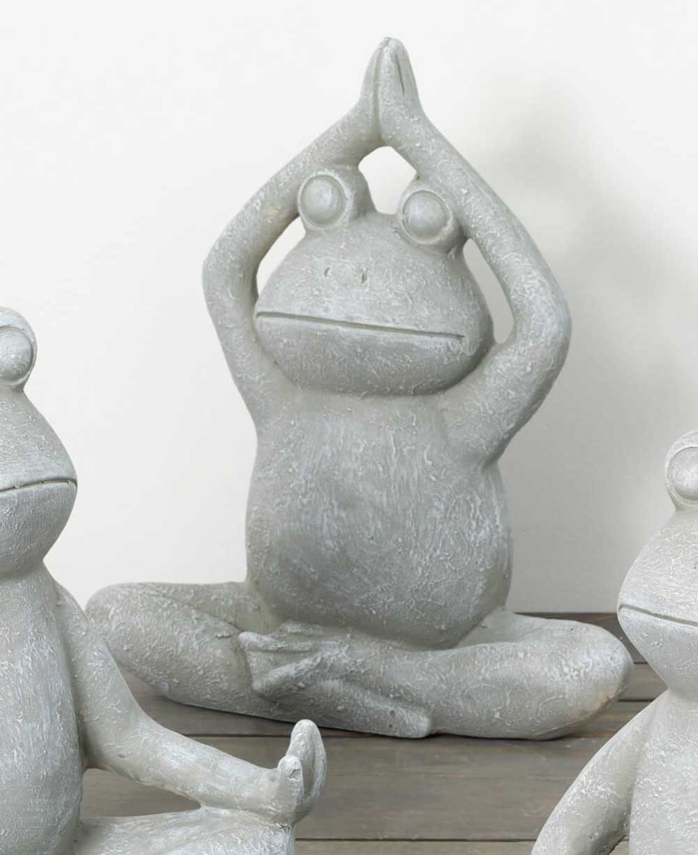 Karma Frog Yoga Statues, Sold Individually Or Set - Sculptures & Statues Seated Mountain