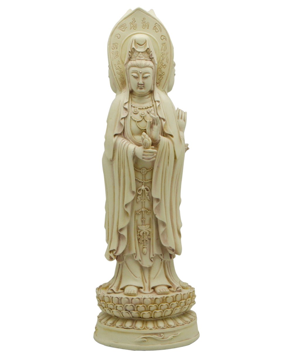 Kuan Yin Standing in Different Poses, Three Sided Statue - Sculptures & Statues