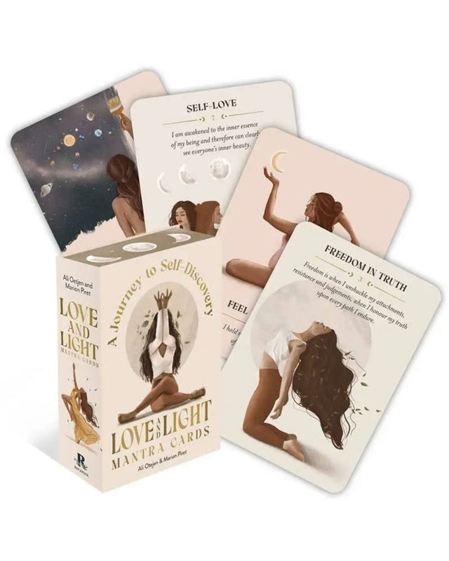 Love and Light Mantra Cards – 36 Daily Affirmation Deck with Guidebook and Stand - Books