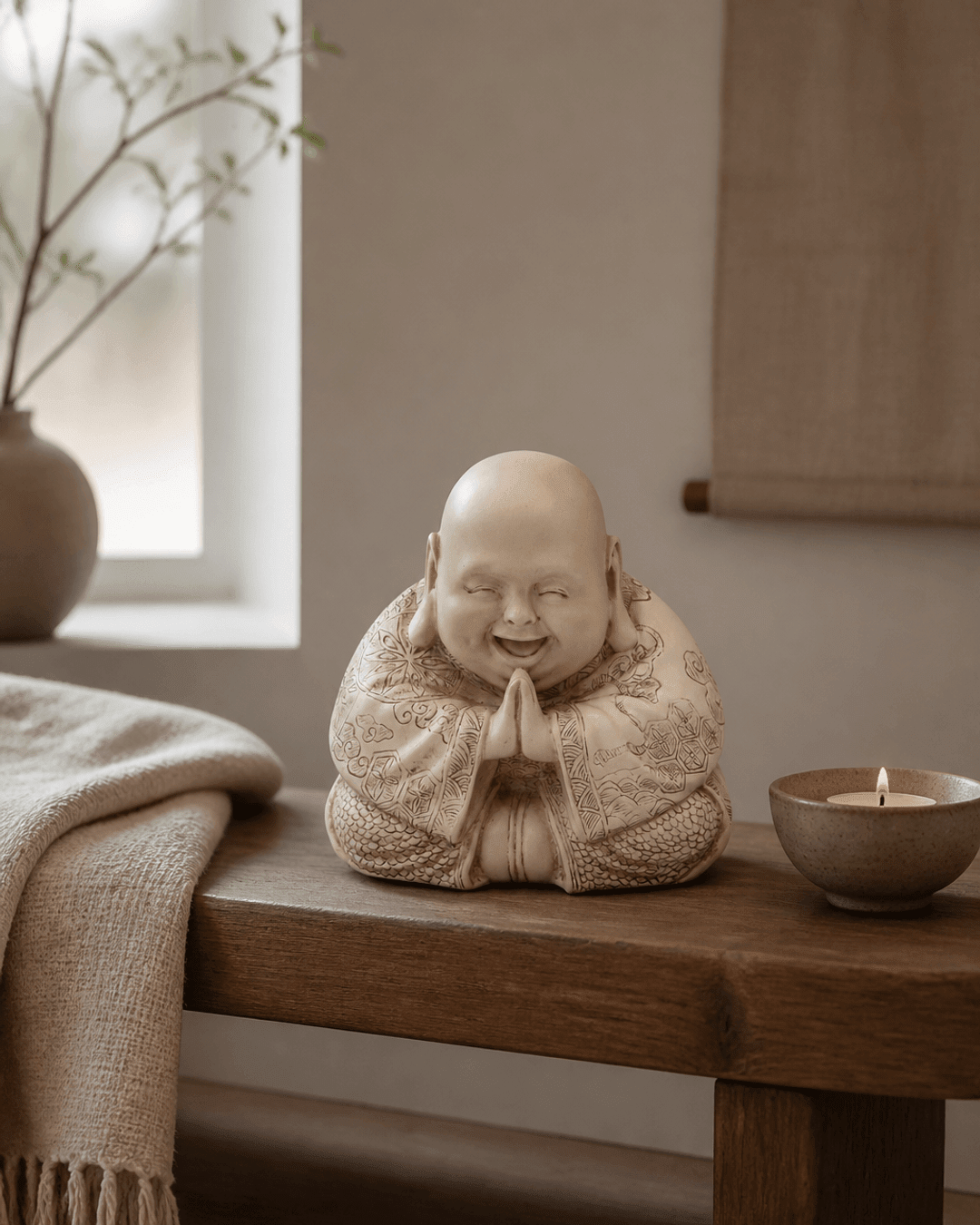 Majestic Praying Happy Buddha Statue – Buddha Groove