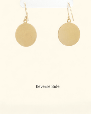 Mandala Lotus Earrings — Gold - Plated Brass Drop Earrings with French Hooks - Earrings