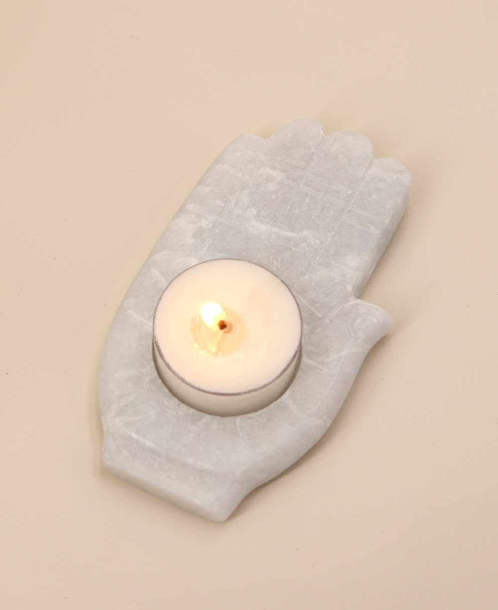 Marble Hand Tea Light Holder - Candle Holder