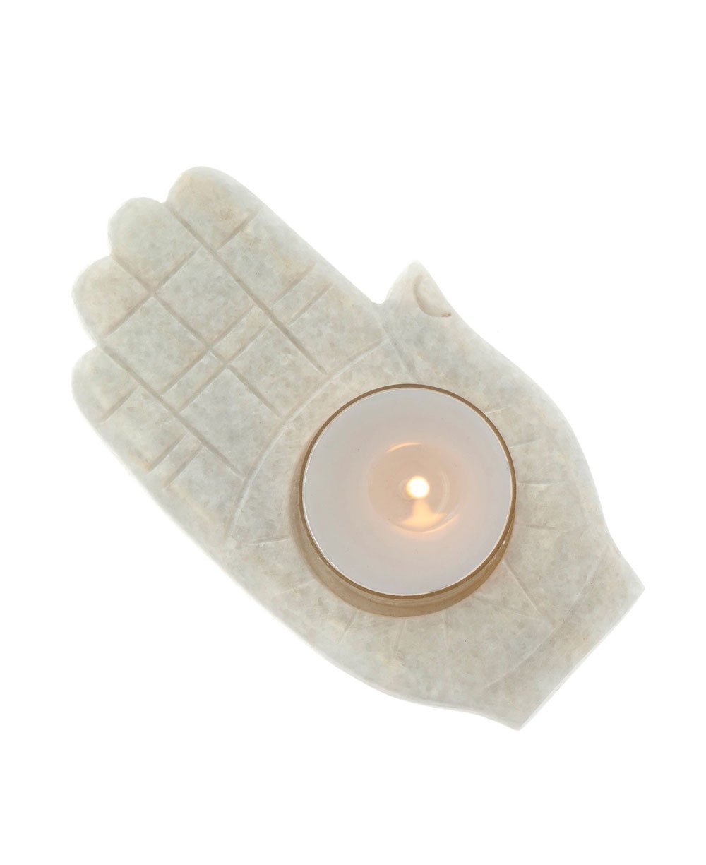 Marble Hand Tea Light Holder - Candle Holder