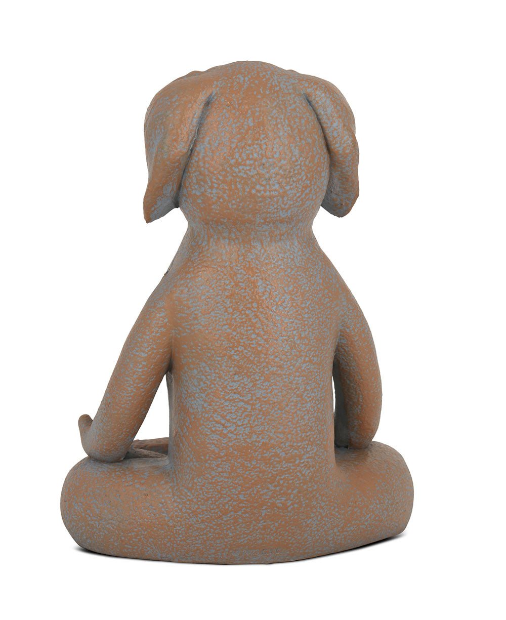 Meditating Dog Statue, Terra Cotta Finish - Sculptures & Statues