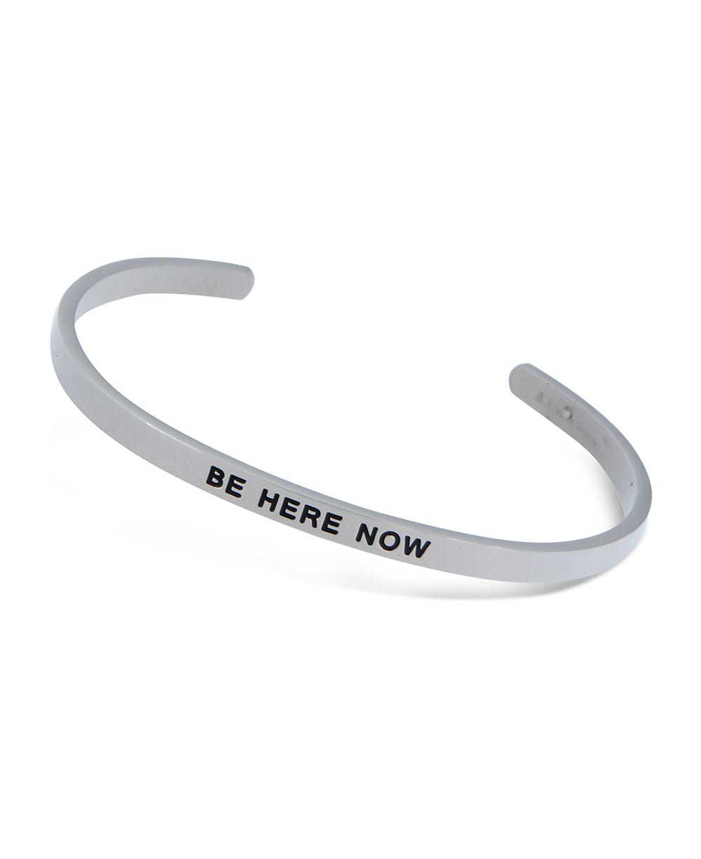 Mindful Meditational Cuff Bracelet, Be Here Now - Bracelets