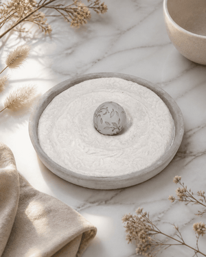 Minimalist Floral Orb Cast Stone Zen Garden - Zen Garden