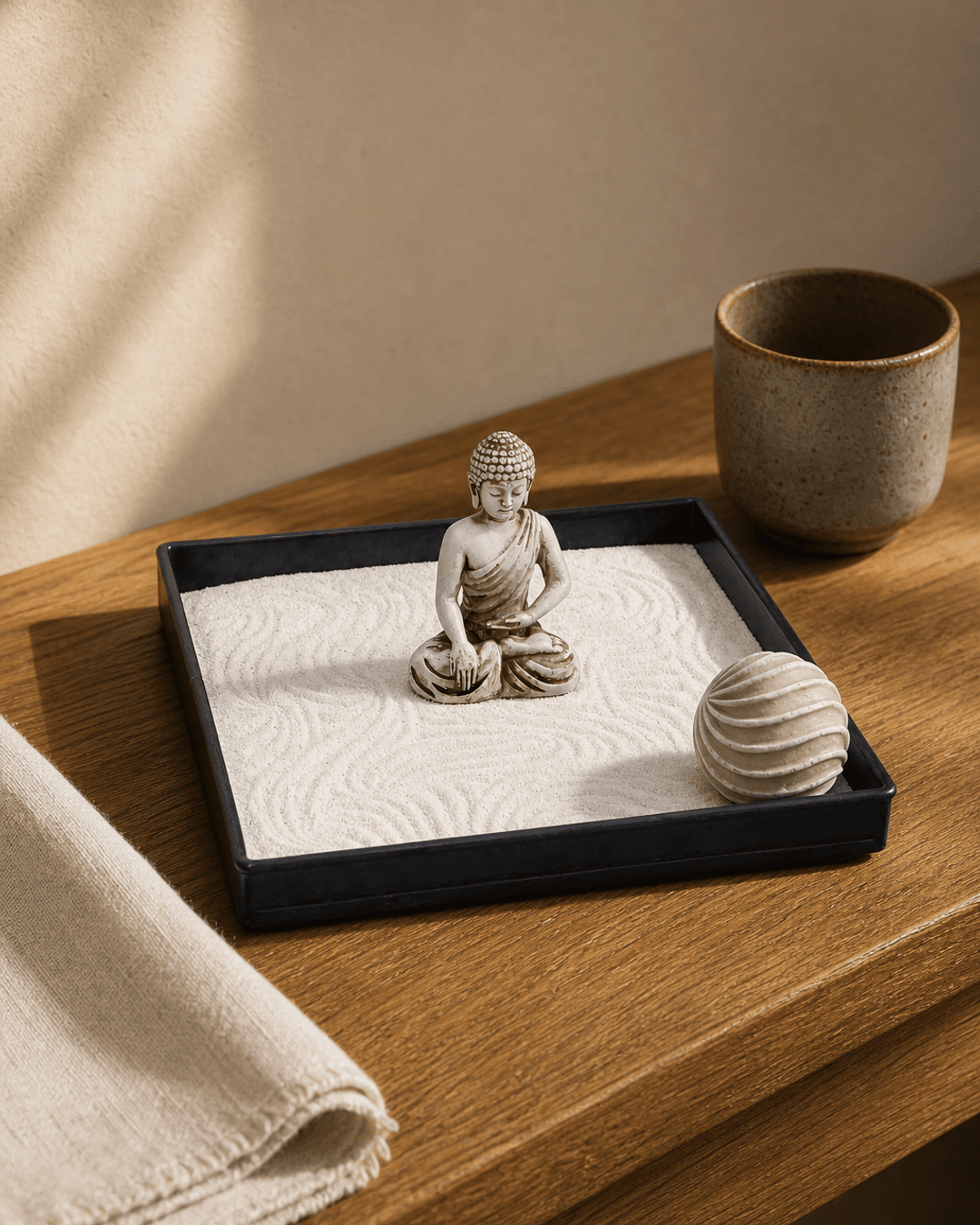 Minimalist Zen Orb Sand Art Buddha Zen Garden - Home & Garden