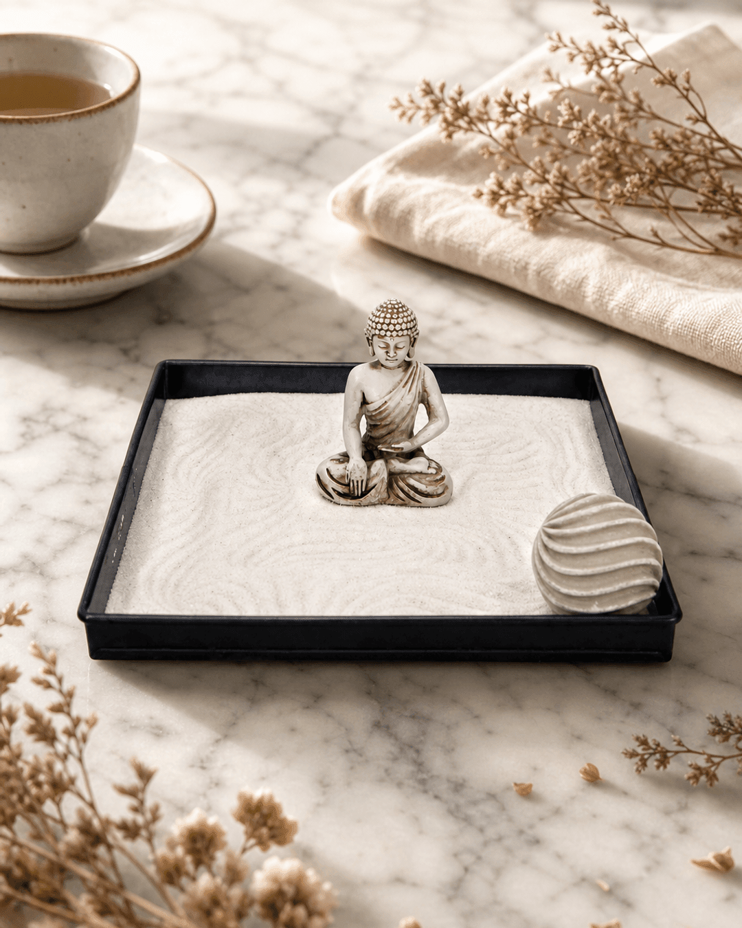 Minimalist Zen Orb Sand Art Buddha Zen Garden - Home & Garden