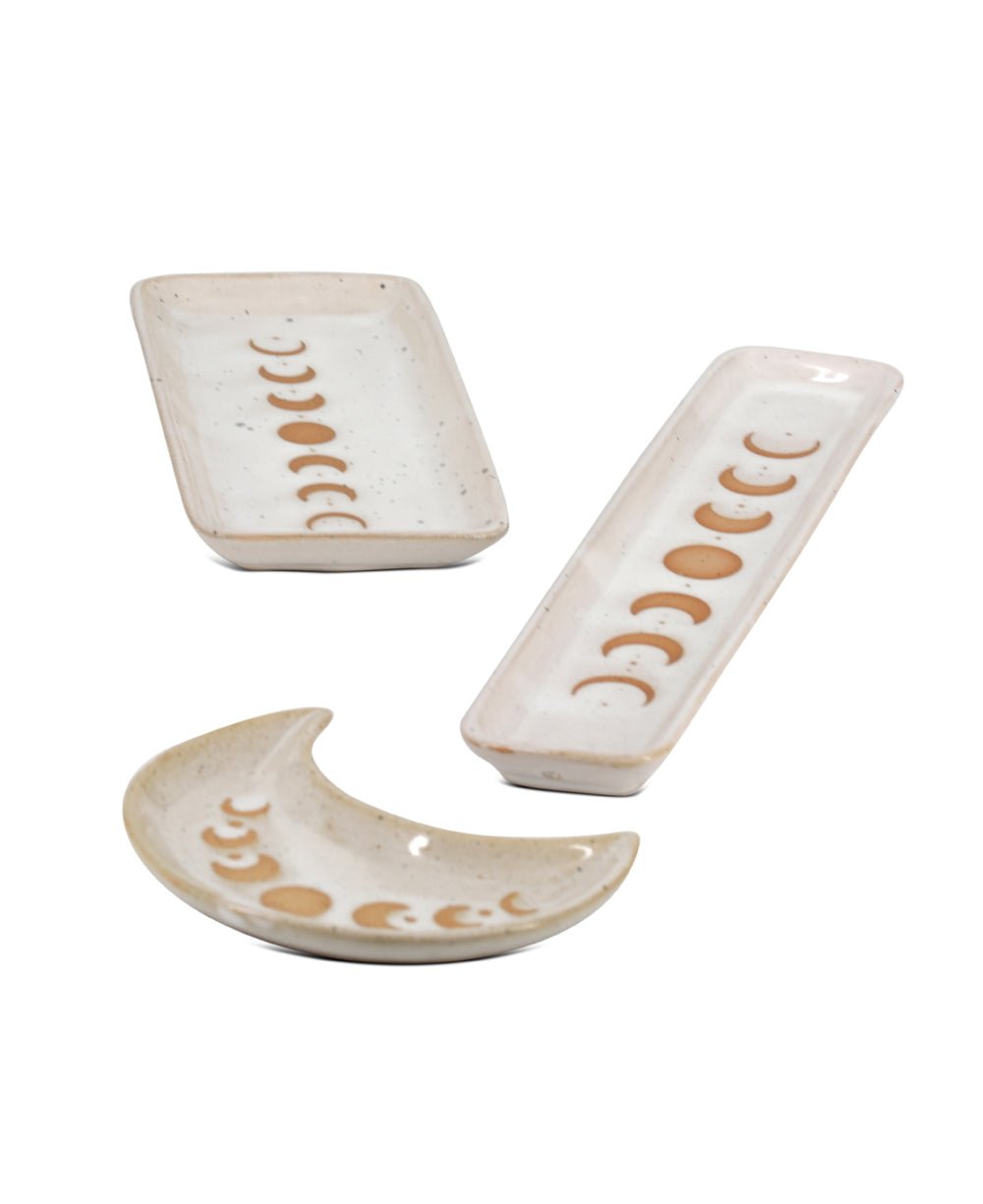 Moon Phase Ceramic Tray Set - Decorative Trays