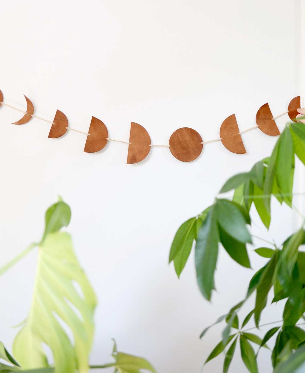 Moon Phase Leather Garland Wall Hanging - Wreaths & Garlands