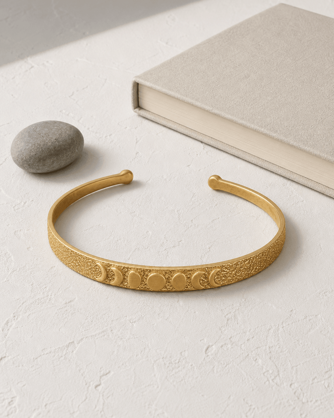 Moon Phase Trust Your Journey Gold Plated Adjustable Bracelet - Bracelets