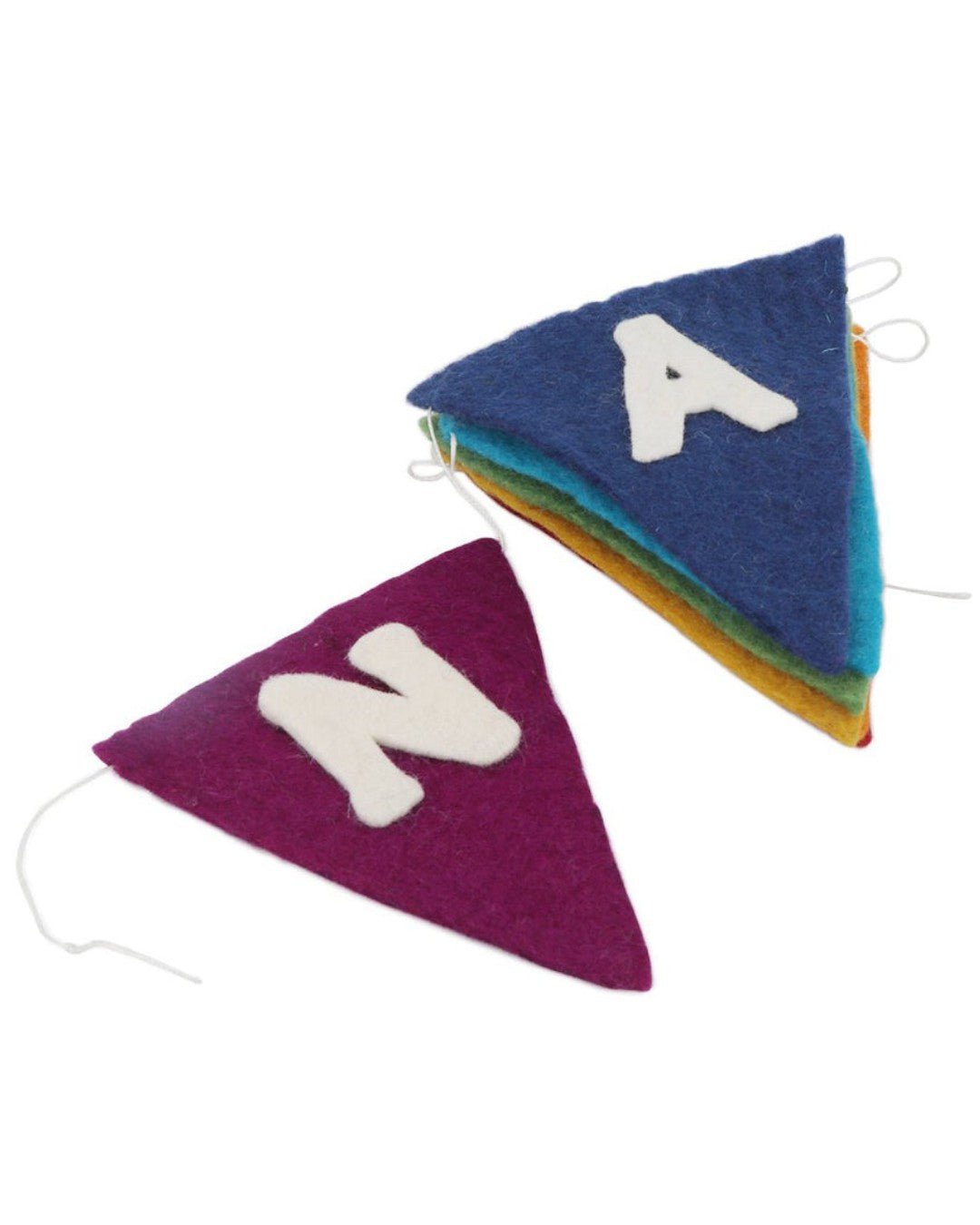 Namaste Felt Flag Banner in Chakra Colors - Wreaths & Garlands