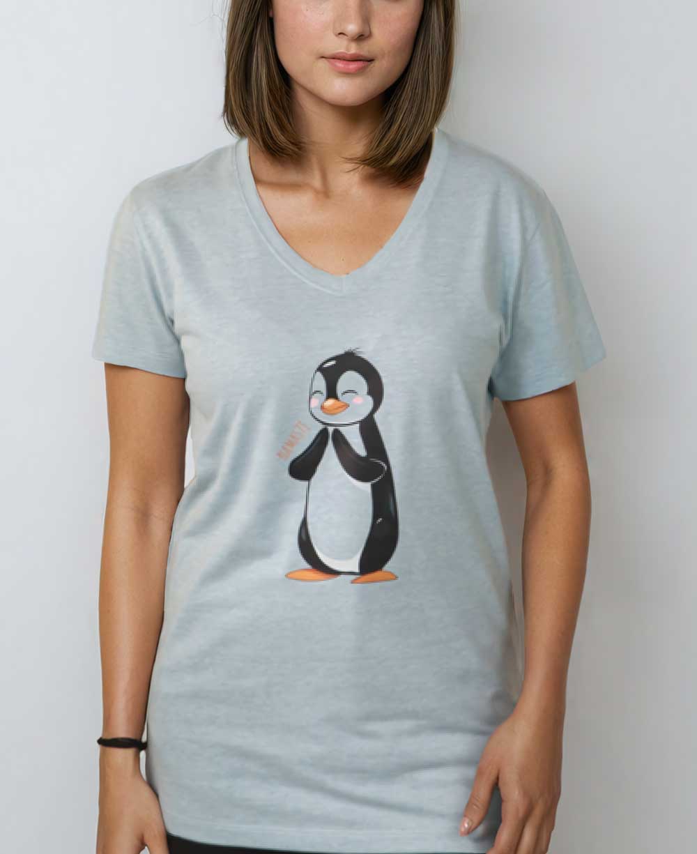 Namaste Penguin Women's Recycled T-Shirt - Shirts & Tops S