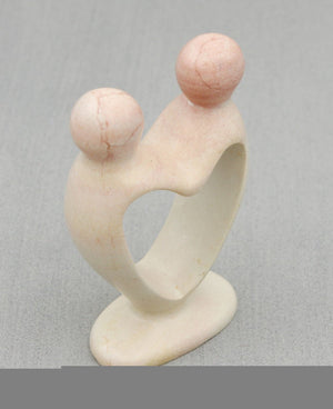One Heart, One Love: Hand - Carved Couples Statue - Home