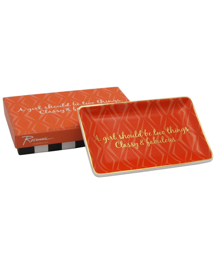 Orange Inspirational Charm Dish, Classy and Fabulous - Decorative Trays