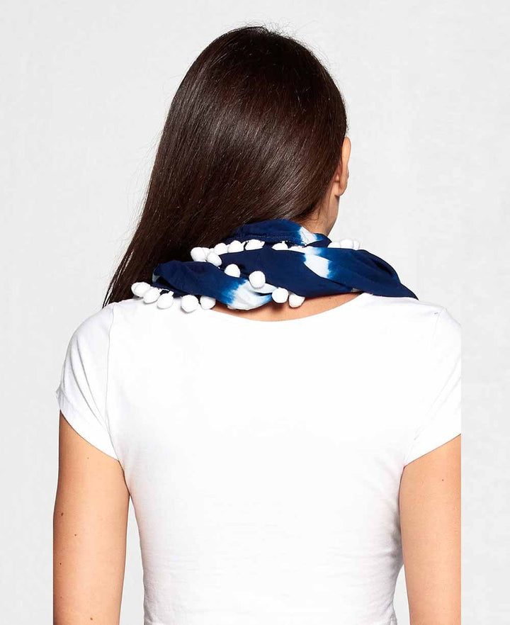 Organic Cotton Indigo Infinity Scarf - Apparel