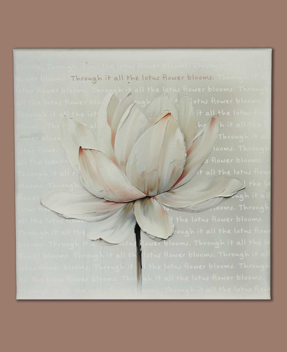 Pastel Lotus Bloom Inspirational Canvas Print Wall Art - Posters, Prints, & Visual Artwork