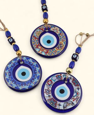 Patterned Evil Eye Wall Hanging in Murano Glass - Wall Hanging