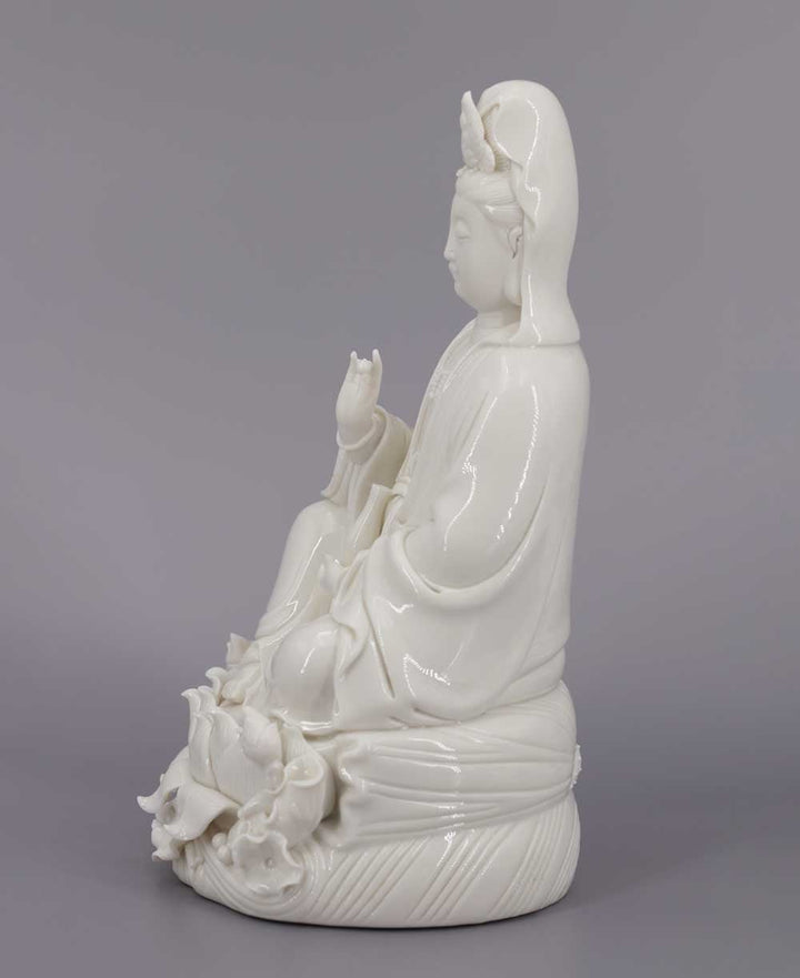 Porcelain Kwan Yin Statue - Statues