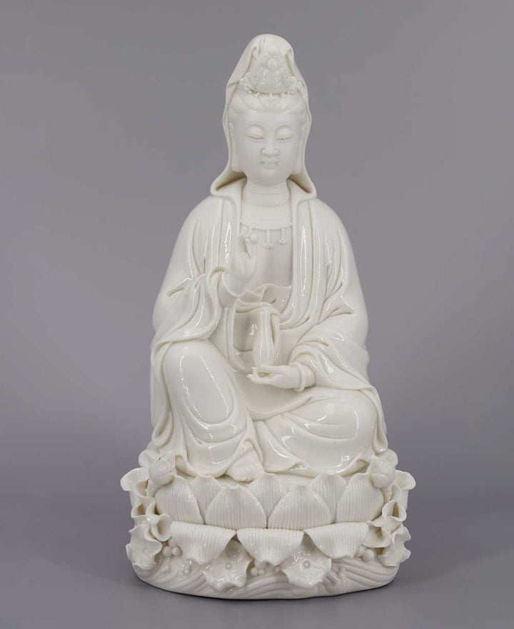 Porcelain Kwan Yin Statue - Statues