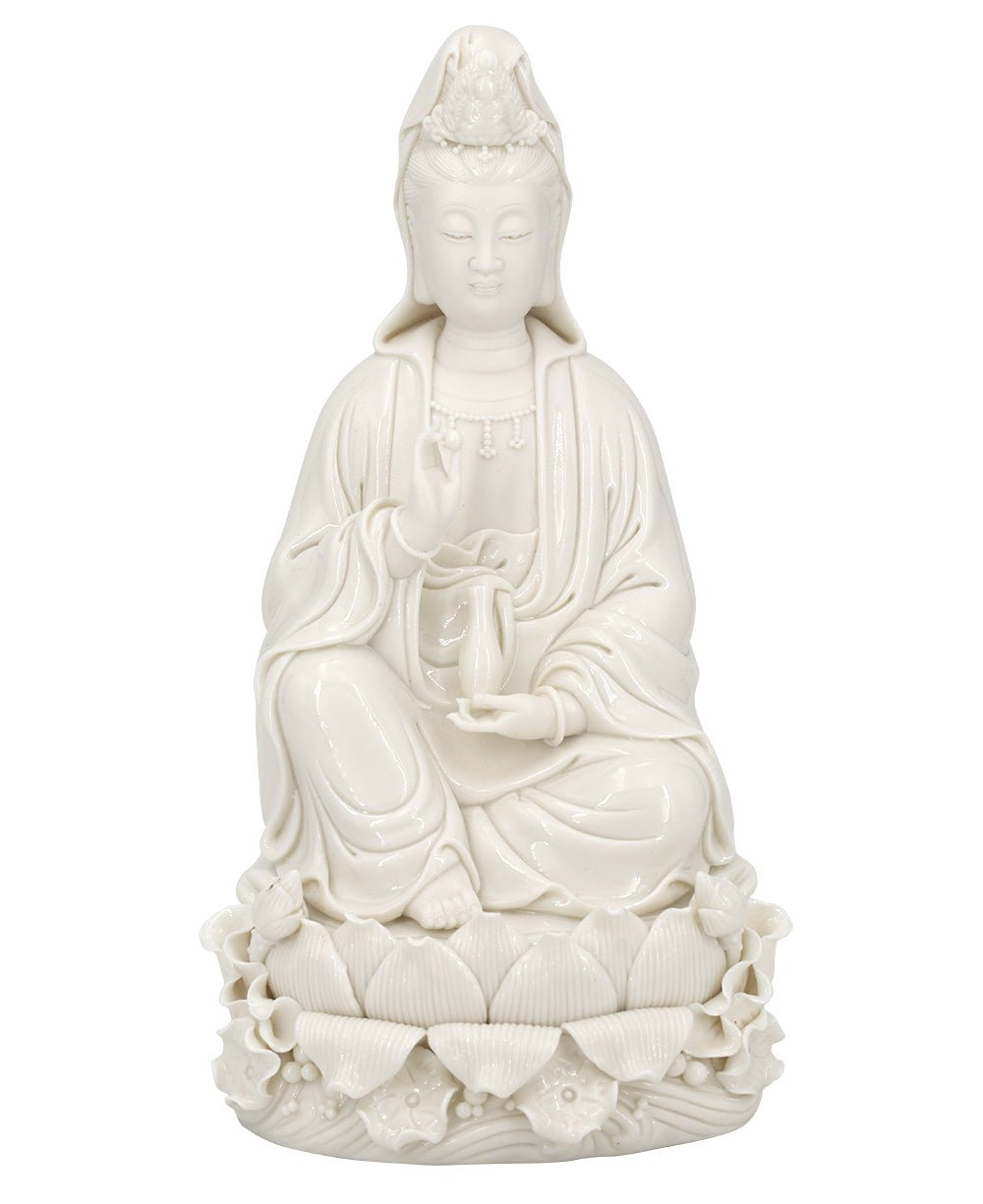 Porcelain Kwan Yin Statue - Statues