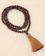 Walnut Lapis Meditation Mala