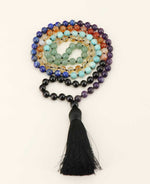 Knotted Gemstone Chakra Mala