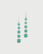 Sterling Silver Cascading Turquoise Dangle Earrings