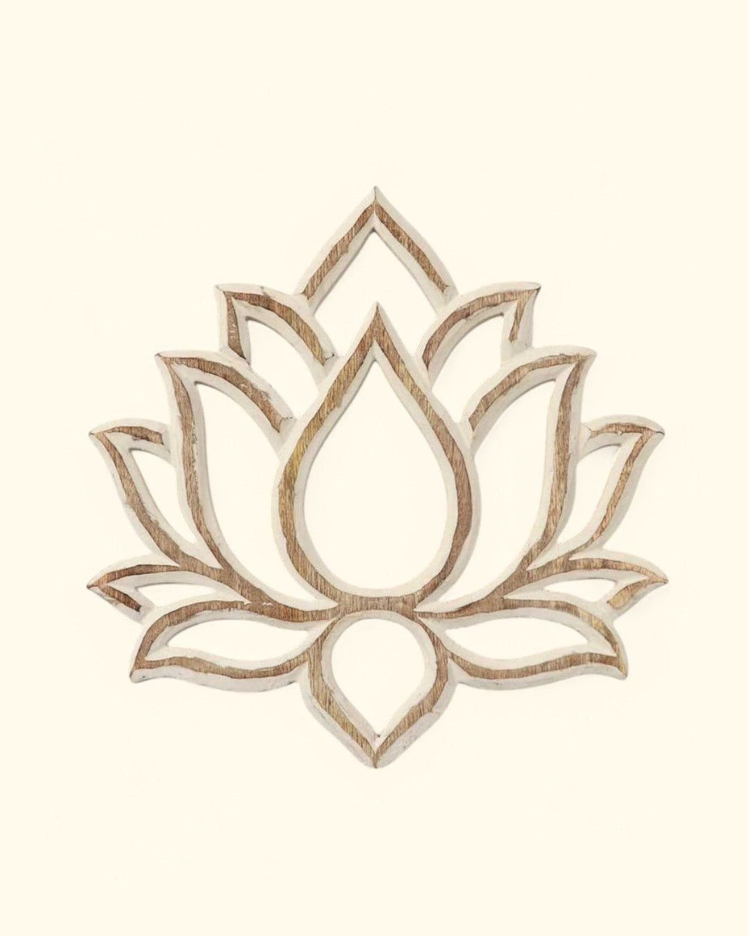 Fairtrade and Hand-Carved Lotus Wood Wall Hanging